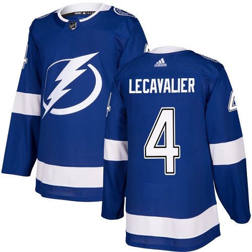 Adidas Men Tampa Bay Lightning 4 Vincent Lecavalier Blue Home Authentic Stitched NHL Jersey